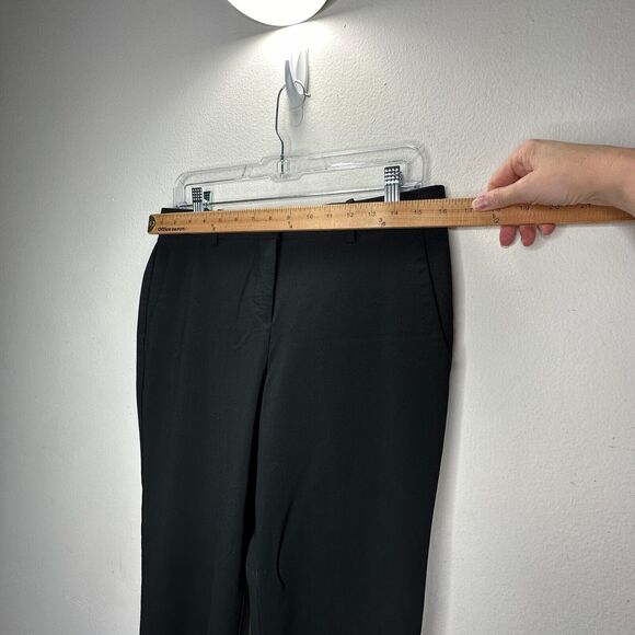 Theory Black The Testra 2B Straight Leg Wool Stretch Classic Crop Trousers 8 - Picture 13 of 15